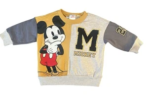 Disney Mickey Mouse Jungen Buchstaben Fleece Pullover 18 Monate Colorblock - Bild 1 von 5
