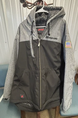 SNAP-ON MID WEIGHT 100TH ANNIVERSARY 3XL BLACK & GRAY JACKET WITH HOOD - Image 1 of 4