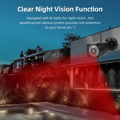 (EU Plug)Wireless Security Camera DVR System With 720P Camera And 7in Monitor⊹ - Image 1 of 4