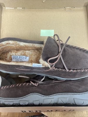 Zapatillas mocasín de gamuza con espuma viscoelástica Red Head Brand Co. para hombre talla 14 Foto 1 de 2