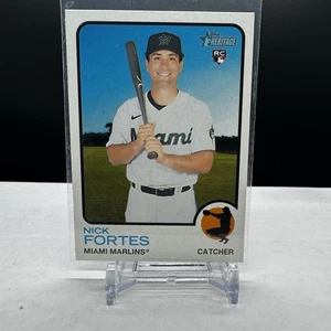 2022 Topps Heritage MLB Baseball Nick Fortes Rookie Card 149 - Picture 1 of 2