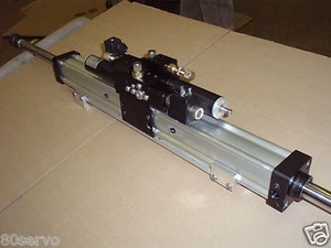 TECNAIR PNEUMATIC DUAL AIR CYLINDER WITH SOLENOID  # 50BC1XXM200   200mm STROKE - Picture 1 of 6