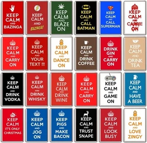 FRIDGE MAGNET - KEEP CALM AND.... (Various Designs) - Large - Picture 1 of 21