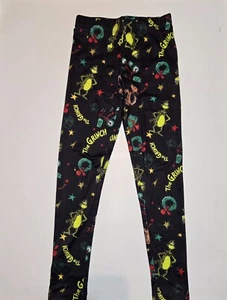 Girls Dr Seuss Grinch Leggings Sizes 4-14 NEW - Picture 1 of 6