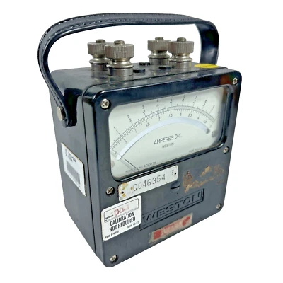 Vintage Weston Electrical Model 931 Amperes DC Meter - Tested Working RARE - Image 1 of 4