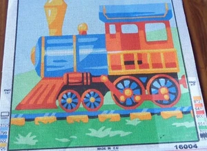 GRAFITEC BEDRUCKTE NADELSPITZE LEINWAND BUNTE ZUGLOK #16004 DESIGN 40 X 40 CM - Bild 1 von 1