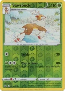 Pokemon Chilling Reign Sawsbuck Rare Reverse Holo 012/198 - Picture 1 of 1