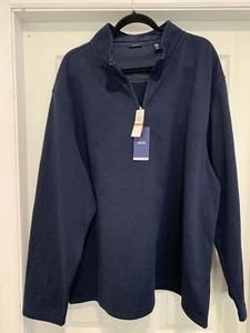NEU Izod dunkelblau Fleecepullover 1/4-Reißverschluss Pullover Herren Größe 3X Sweatshirt - Bild 1 von 4