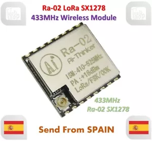 Ra-02 SX1278 433MHz Wireless Serial Port Interface LoRa Spread Ra02 - Imagen 1 de 6