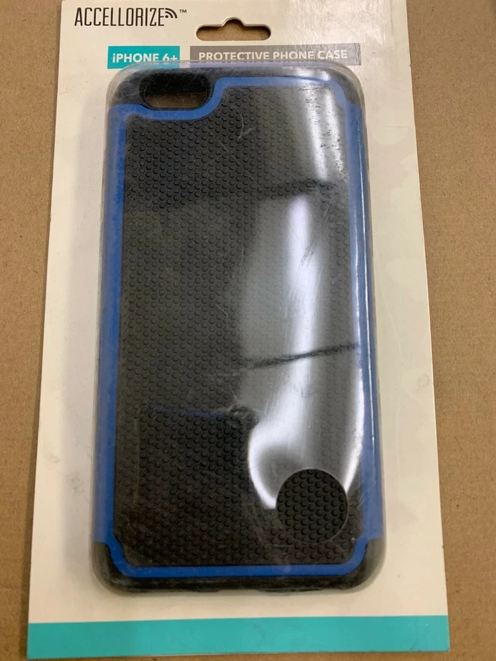 Funda protectora para teléfono Accellorize: para iPhone 6+ - negra/azul Foto 1 de 1