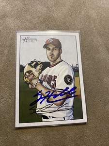 Shawn Hill Signed 2007 Bowman Heritage #5 Card Washington Nationals Autograph