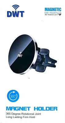 DH41 Car Mount Air Vent Magnetic Phone Holder 360 Rotation For iPhone, Galaxy - Image 1 of 4