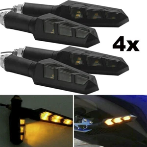 4x Universal Motorcycle Bike LED Amber Turn Signal Blinker light Indicators - Foto 1 di 5