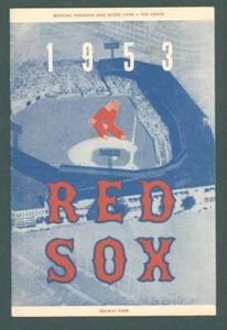 1953 Boston Red Sox vs Browns Baseball Scorecard Program Unscored Ted Williams - Picture 1 of 3