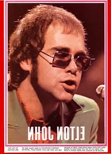 Vintage Elton John 1976 Bügelbild Transfer Rockstar Visuals alter Ladenbestand - Bild 1 von 1