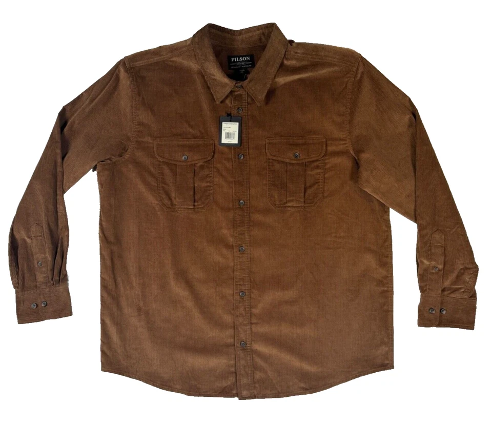 Filson 11-Wale Corduroy Shirt Light Brown Tan Mens XXL NEW NOS NWT RARE Sold Out - Image 1 of 4