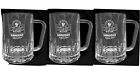 Stones Bitter Draught 3 x 600ml Beer Tankards Etched Glass BNWOT Man Cave Bar 