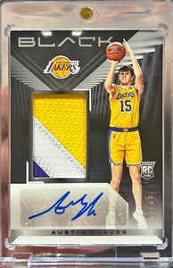 2021-22 Panini Black Austin Reaves RPA Rookie Jumbo Patch Auto /15 RC SP Lakers - Foto 1 di 1