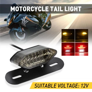 Motorcycle 20 LED Turn Signals Brake Light License Plate Integrated Tail Light - Picture 1 of 13