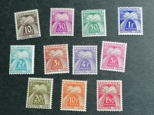 ANDORRA FRANCESA SELLOS TAXAS EDIFIL 21/31 SERIE COMPLETA NUEVO * CHANELA