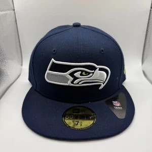 New Era 59Fifty Seattle Seahawks Classic Blue/Green Fitted Hat Size 7 1/8 New - Picture 1 of 5