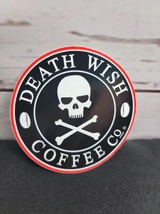 Death Wish Coffee Logo STICKER Decal 3¾" Skull Bones Coffee Beans