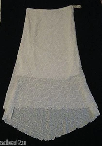 WHITE TEXTURED STRETCH SKIRT NWT Rtl $82 ***LOOK*** - Picture 1 of 1