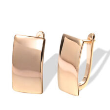 Fashion Women 14k Rose Gold Plated Hoop Earrings Engagement Wedding Jewelry