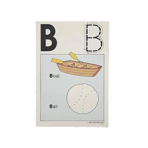 Buchstabe B rahmbar Kinderzimmer Kunstdruck Alphabet Lernkarte Vintage 1981 Wochenleser - Bild 1 von 8