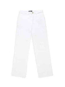 Polo Ralph Lauren Big Boy's Flat Front Cotton Chino Pants White Size 16 - Picture 1 of 6