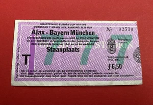 Ticket : Ajax Amsterdam - Bayer München 1973 Johan Cruyff vs Franz Beckenbauer - Bild 1 von 2