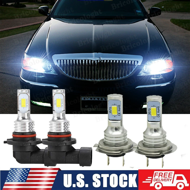 Kit combinado de bombillas LED de haz alto/bajo delanteras para Lincoln Town Car 2003-2011 Foto 1 de 4