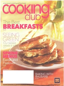 COOKING CLUB Magazine April May 2011 Best Breakfasts Easter Passover Rhubarb - Picture 1 of 1