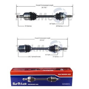 SurTrack Pair Set of 2 Front CV Axle Shafts For Mazda Millenia 2.3 V6 1995-1995 - Picture 1 of 1