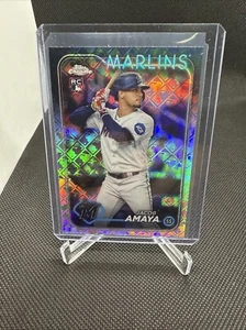 2024 Topps Chrome Jacob Amaya Purple Logofractor Rookie RC #92 Marlins - Picture 1 of 1