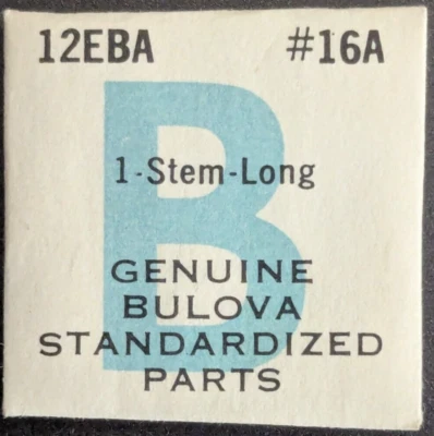 NOS NEW Genuine Bulova Cal. 12EBA  # 16A Long Winding Stem - Vintage Watch Part - Image 1 of 2