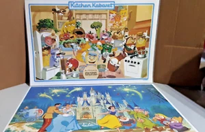 Vintage Disney Set of 2 Placemats 1980s -Kitchen Kabaret & Snow White/Cinderella - Picture 1 of 5