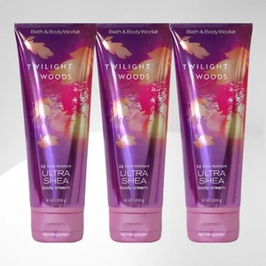 3-PK BATH & BODY WORKS TWILIGHT WOODS CREMA CORPORAL ULTRA KARITÉ 24 HORAS HIDRATACIÓN 8 OZ - Imagen 1 de 3