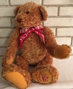 FAO Schwarz Fifth Avenue Teddy Bear stuffed plush soft 2002 red bow 22"  - Picture 1 of 8