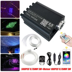 750PC RGBW Fiber Optic Car Home Headliner Star Light kit W/Twinkle /Meteor US - Bild 1 von 30