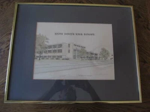 South Bend, Indiana Saint Joseph High School Vogler Aquarelldruck 40/300 - Bild 1 von 2