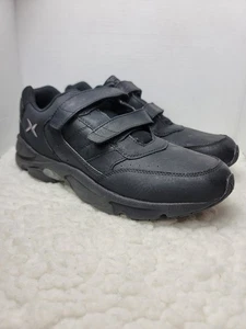 Zapatos para caminar de cuero para hombre Apex V950M talla 14 negros dobles rayas cómodos - Imagen 1 de 10