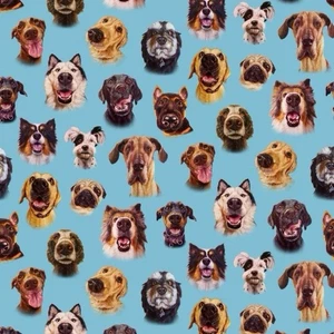 Linda tela de algodón canino para perro Fat Quarter Elizabeths Studio Follow Your Nose - Imagen 1 de 4