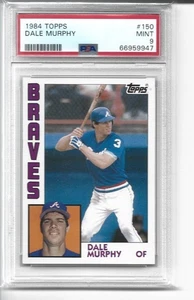 1984 Topps #150 Dale Murphy PSA 9 MINT Atlanta Braves World Series - Picture 1 of 2