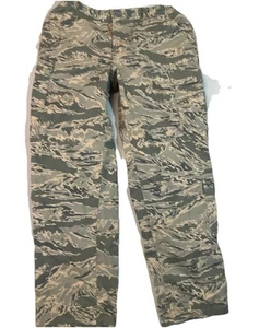 US Air Force Mens BDU Camo Partial Elastic Waist Cargo Trouser Utility Pants 36R - Picture 1 of 7