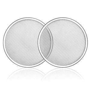 2er Pack 12 Zoll Nahtlose Aluminium Pizzasieb Pizzapfanne mit Löchern Pizzagitter - Bild 1 von 5