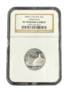2006-S Silver Quarter Nebraska NGC PF70 Ultra Cameo - Picture 1 of 3