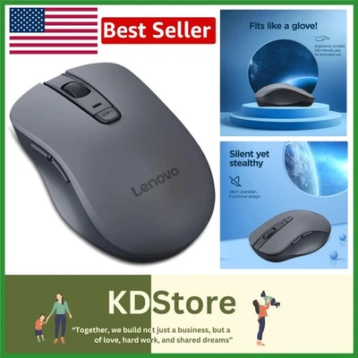 Lenovo WL310 Bluetooth Silent Mouse - Ergonomic Wireless for grey - Image 1 of 4