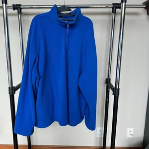 Starter Quarter Zip Fleece Pullover Men's Royal Blue 3XL 1/4 Zip Sweatshirt - Picture 1 of 7