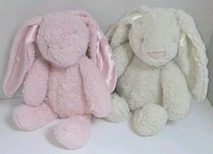 Lote de 2 peluches Spark Create Imagine Soft Bunny rosa y blanco - Imagen 1 de 6